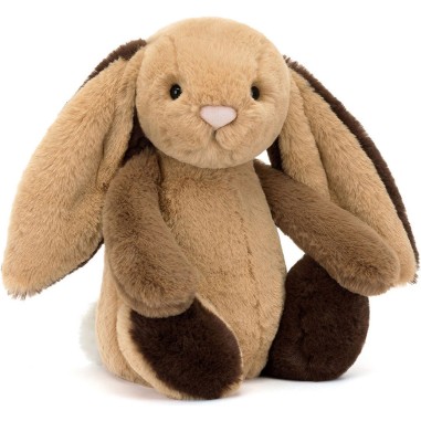Peluche lapin Bashful Patchwork Brown Bunny - Jellycat