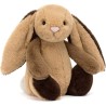 Peluche lapin Bashful Patchwork Brown Bunny - Jellycat