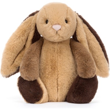 Peluche lapin Bashful Patchwork Brown Bunny - Jellycat