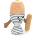 Peluche Oeuf à la coque Amuseables Eggetha Egg & Lance Soldier - Jellycat