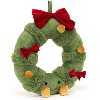 Peluche Couronne de Noël décorée Amuseable - Jellycat