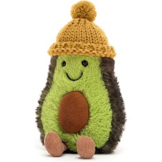 Peluche avocat bonnet jaune Mustard Amuseable - Jellycat